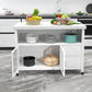 Contemporary Marble Kitchen Trolley Stationary Kitchen Trolley with Drawer Clearhalo 'furn' 'furn_kitchen_islands_carts' 'Furniture' 'Kitchen & Dining Furniture' 'Kitchen Islands & Carts' 'kitchen_islands_carts' 1200x1200_f751de92-e336-4b99-b9b1-7aff0a8c5d29