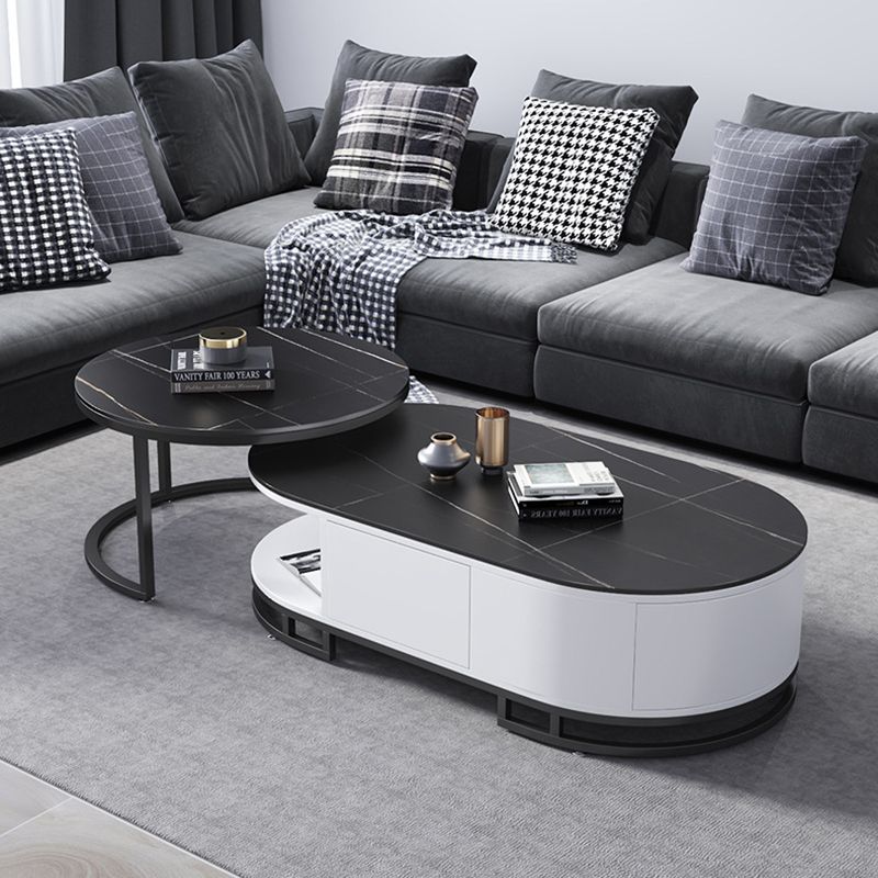 No Distressing Glam Side Table Living Room End Table with 3 Drawers