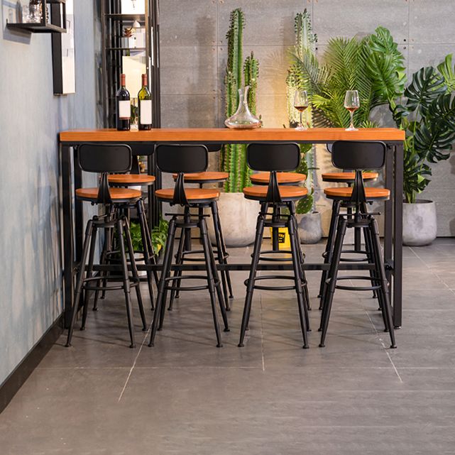 Tavolo da bar in legno massiccio industriale set 1/5/9 pezzi Tavolino con sgabelli alti