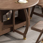 Mid-Century Modern Dining Table Round Solid Wood Brown Dining Table for Home Use Clearhalo ' dining_table' 'Dining Tables & Seating' 'Dining Tables' 'furn' 'furn_dining_table' 'Furniture' 'furniture_dining_table' 'Kitchen & Dining Furniture' 'kitchen&dining_furn' 'kitchen' 'kitchen_dining_table' 1200x1200_f754b018-ccff-460b-8544-2271873ff49f