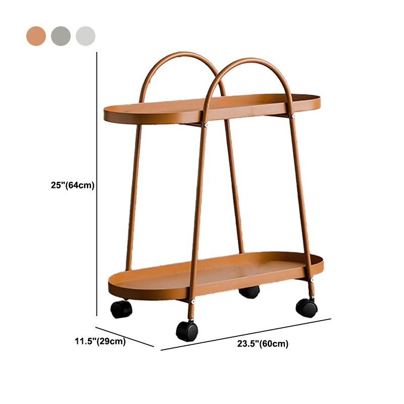 Mesa lateral de mediados de siglo con estantes de metal bandeja geométrica mesa de esquina superior