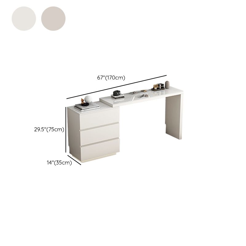 Moderne stijl stenen taak bureau rechthoekige vorm kantoor bureau met 6-laden