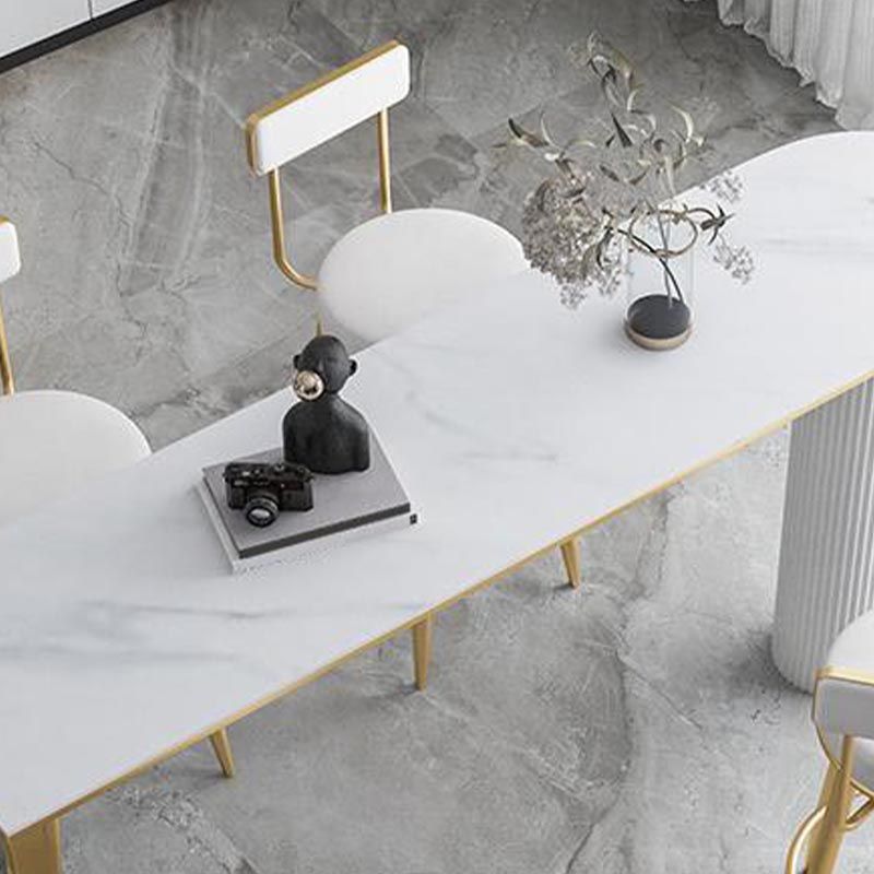 Eiland eigentijdse balk tabel 42-inch hoogte steen top bistro tafel