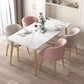 Scandinavian Sintered Stone Dining Table Set White Rectangle Home Use Dining Set Clearhalo 'Dining Room Sets' 'Dining Tables & Seating' 'dining_room_set' 'furn' 'furn_dining_room_set' 'Furniture' 'furniture_dining_room_set' 'Kitchen & Dining Furniture' 'kitchen&dining_furn' 'kitchen' 1200x1200_f75955bd-8b0f-4723-a2fd-d465bf2c4a7d