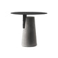 Contemporary Metal Round Side Table Concrete Pedestal End Table