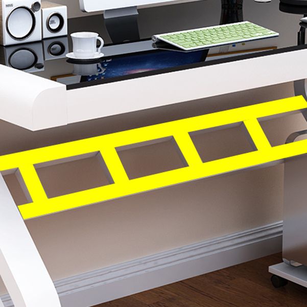 Toughened Glass Desktop Computer Desk Rectangular Modern Desk with Cable Management Clearhalo 'furn' 'furn_office_desk' 'Furniture' 'furniture_office_desk' 'Office Desks' 'Office Furniture' 'office_desk' 1200x1200_f75a4882-f9ea-4aa4-8eb4-99e0beac72c9