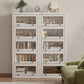 Wooden Standard Bookshelf Contemporary White Bookcase with Doors Clearhalo 'Bookcases' 'furn' 'furn_bookcases' 'Furniture' 'Office Furniture' 1200x1200_f75a7abf-da65-4b4b-a489-f7294d212a2a