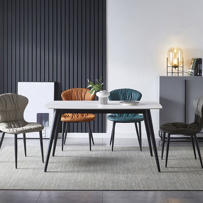 Nordic Style Dining Room Chair Upholstered Armless Dining Chairs with Metal Legs Clearhalo ' kitchen&dining_furn' 'Dining Chairs' 'Dining Tables & Seating' 'dining_chair' 'furn' 'furn_dining_chair' 'Furniture' 'furniture_dining_chair' 'Kitchen & Dining Furniture' 'kitchen' 1200x1200_f75e8e7e-dfff-4dc5-9247-ffa81981e18f