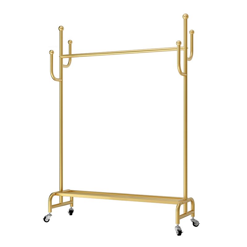 Metal Coat Hanger Hanging Metal Coat Rack Rail Entryway Kit with Shelf Clearhalo 'Entry & Mudroom Furniture' 'furn' 'furn_hall_tree_coat_racks' 'Furniture' 'Hall Trees & Coat Racks' 'hall_tree_coat_racks' 1200x1200_f75fcdca-6497-4543-ab67-00be20b33072