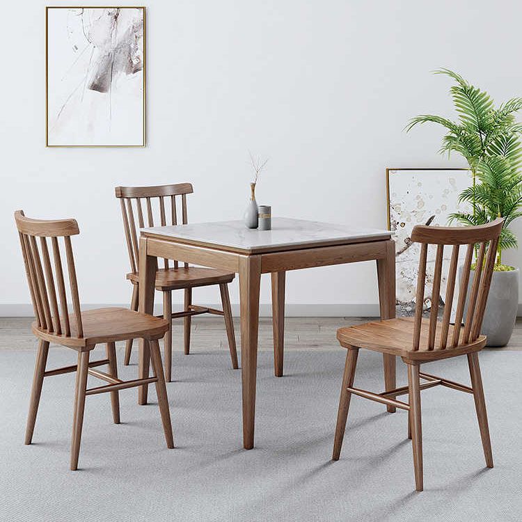 1/5 Pieces Modern Sintered Stone Top Square Dining Set for Home