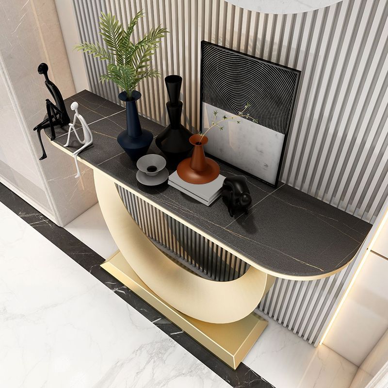 11.81 "W Table Accento della console contemporanea tavolo console a mezza luna