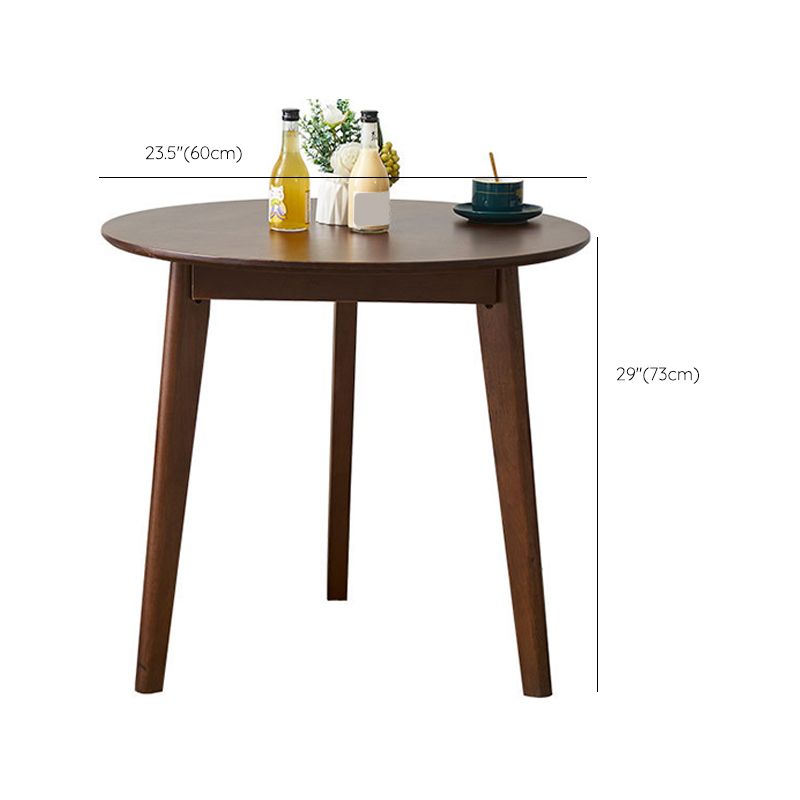 Contemporary Round Dining Table Wood Dinner Table with 3 Legs