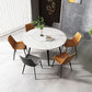 Modern Stone Round Table Standard Height Dining Table with 4 Legs Clearhalo 'Dining Tables & Seating' 'Dining Tables' 'dining_table' 'furn' 'furn_dining_table' 'Furniture' 'Kitchen & Dining Furniture' 1200x1200_f762c7a0-4ed8-43cb-9cb8-22da1737b5c8