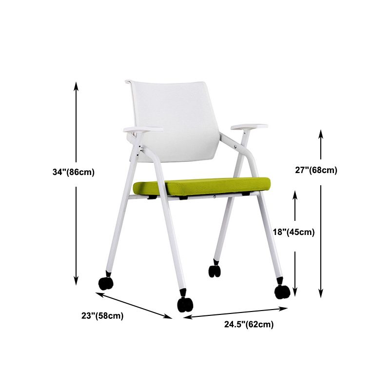 Silla para conferencias con respaldo medio Silla para invitados con base metálica contemporánea