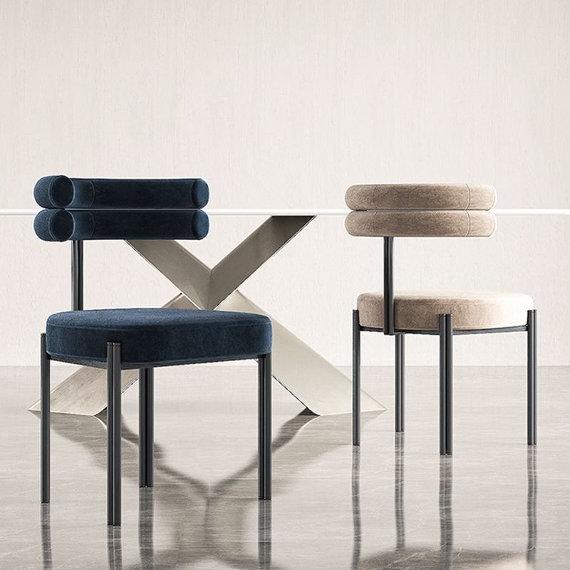 Upholstered Dining Room Chair Modern Open Back Dining Side Chair