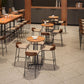1/5/9 Pieces Modern Wood Bar Table Set Counter Table with Upholstered Stools Clearhalo 'Bar Furniture' 'furn' 'furn_home_bar_bar_sets' 'Furniture' 'Home Bars & Bar Sets' 'home_bar_bar_sets' 'Kitchen & Dining Furniture' 1200x1200_f7651ce3-9f4d-43ae-9d72-192864b85423