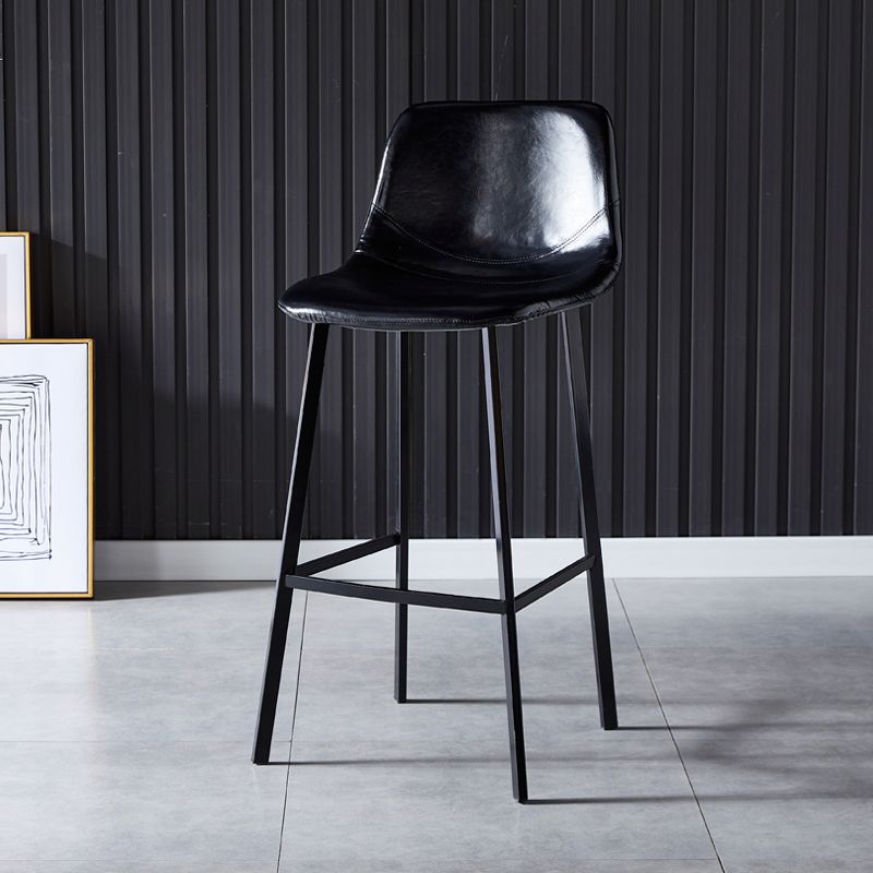 Contemporary Counter Stool Faux Leather Living Room Bar Stool with Metal Legs Clearhalo 'Bar Furniture' 'Bar Stools' 'bar_stools' 'furn' 'furn_bar_stools' 'Furniture' 'Kitchen & Dining Furniture' 1200x1200_f765ad5c-34ad-4fbe-9c09-f39f8e2a75cc