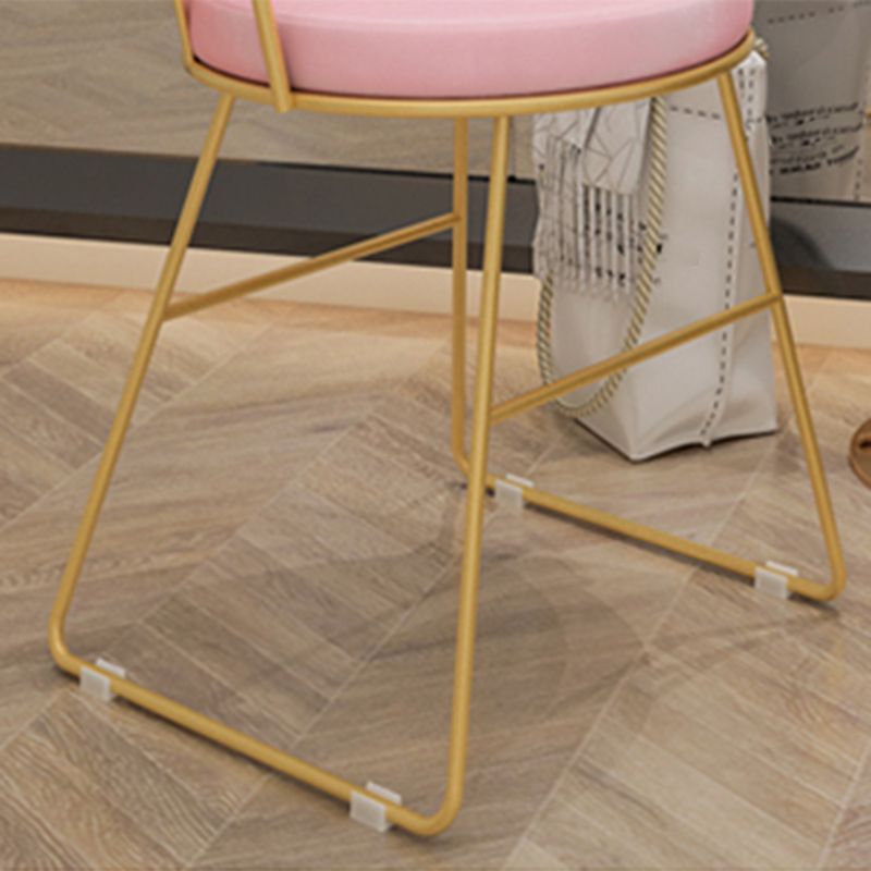 Nordic Glam Dining Chairs Armless Windsor Back Side Chairs for Kitchen with Metal Legs Clearhalo ' kitchen&dining_furn' 'Dining Chairs' 'Dining Tables & Seating' 'dining_chair' 'furn' 'furn_dining_chair' 'Furniture' 'furniture_dining_chair' 'Kitchen & Dining Furniture' 'kitchen' 1200x1200_f766516c-8aee-4579-b723-c2c4977672d7