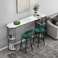 Luxurious Bar Table 42-inch Height White Stone Top and Iron Base Bistro Table Clearhalo 'Bar Furniture' 'Bar Tables' 'bar_tables' 'furn' 'furn_bar_tables' 'Furniture' 'furniture_bar_tables' 'Kitchen & Dining Furniture' 1200x1200_f766abe1-60c3-4e55-93bf-8eca761e9ea5