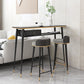Industrial Marble Pub Table with Rectangle Table Top Legs Table - 41.3" H Clearhalo 'Bar Furniture' 'Bar Tables' 'bar_tables' 'furn' 'furn_bar_tables' 'Furniture' 'furniture_bar_tables' 'Kitchen & Dining Furniture' 1200x1200_f767d5f3-02be-41cc-8b8a-3f4077d4f9eb