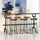 Contemporary Wood Seats Counter Stools Black Base Indoor Bar Stool for Kitchen Clearhalo 'Bar Furniture' 'Bar Stools' 'bar_stools' 'furn' 'furn_bar_stools' 'furniture_bar_stools' 'Kitchen & Dining Furniture' 'kitchen&dining_furn' 'kitchen' 'kitchen_furn' Furniture' 1200x1200_f76894db-46a2-4423-8a5b-d1d868dc32aa