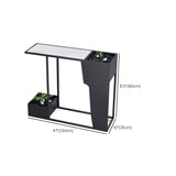 Mesa de consola rectangular contemporánea mesa de sofá de consola negra para hall