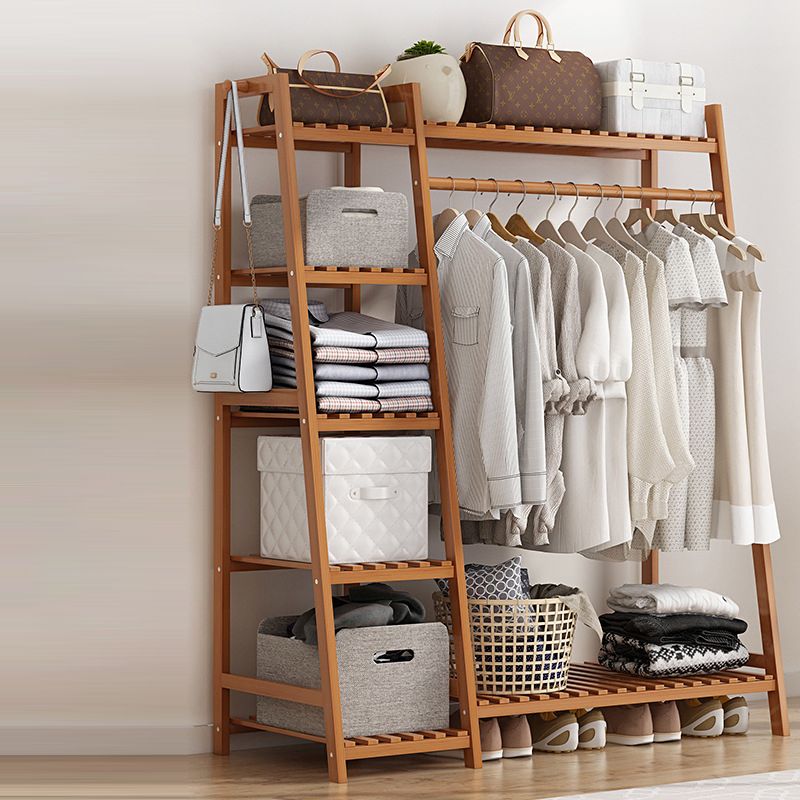 Modern Coat Rack Wooden Storage Shelf Coat Hanger Entryway Kit Clearhalo 'Entry & Mudroom Furniture' 'furn' 'furn_hall_tree_coat_racks' 'Furniture' 'Hall Trees & Coat Racks' 'hall_tree_coat_racks' 1200x1200_f769380c-6f1b-4e10-a8ed-6b0052b851fe
