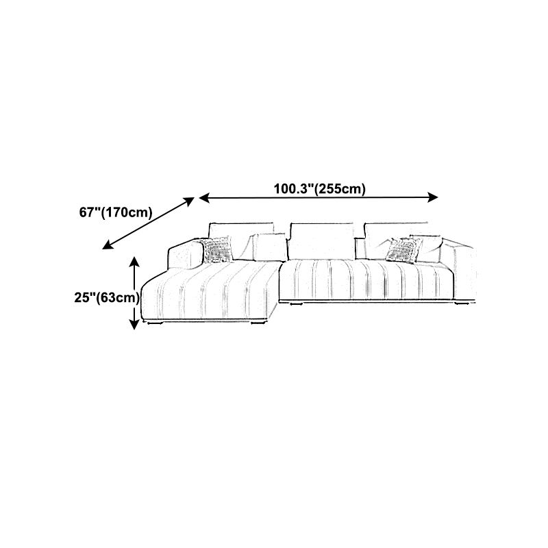 Cushions Faux Leather Square Arm Sofa with Waterproof and Stain Resistant Clearhalo 'furn' 'furn_sectionals' 'Furniture' 'furniture_sectionals' 'kitchen' 'kitchen_sectionals' 'Living Room Furniture' 'Sectionals' 1200x1200_f76991a1-258a-430b-ab4f-21610194d516