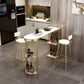 Glam Style Stone Bar Table 42-inch Height Metal Base Bistro Table for Dining Room Clearhalo 'Bar Furniture' 'Bar Tables' 'bar_tables' 'furn' 'furn_bar_tables' 'Furniture' 'furniture_bar_tables' 'Kitchen & Dining Furniture' 1200x1200_f76cc5b9-1f3c-42bb-a40b-86fd7de4f959