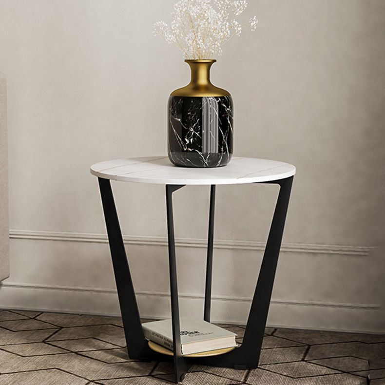 Industrial Accent Table Nightstand Lower Shelf Night Table for Bedroom Clearhalo 'Bedroom Furniture' 'furn' 'furn_night_stand' 'Furniture' 'night_stand' 'Nightstands' 1200x1200_f76e8e22-0d4d-48b6-ac19-313a45907a1a