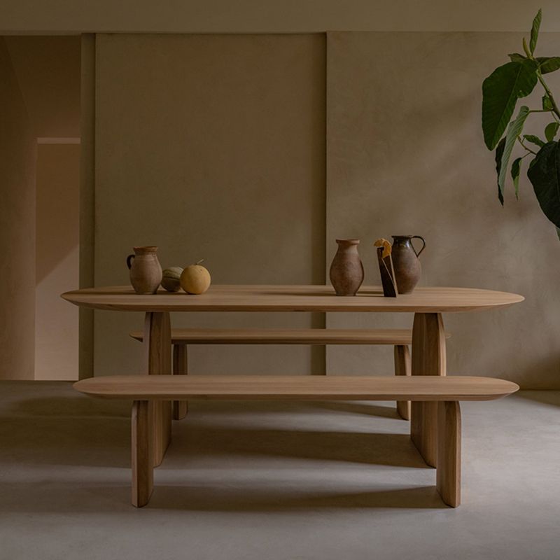 Oval Solid Wood Dining Table Casual Double Pedestal Table for Dining Room Clearhalo ' dining_table' 'Dining Tables & Seating' 'Dining Tables' 'furn' 'furn_dining_table' 'Furniture' 'furniture_dining_table' 'Kitchen & Dining Furniture' 'kitchen&dining_furn' 'kitchen' 'kitchen_dining_table' 1200x1200_f77044f8-abc3-4e9e-9fe8-37258a70a48a