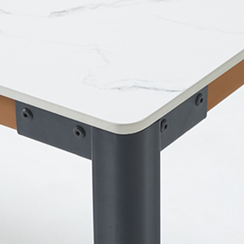 Stile contemporaneo 1/5/7 pezzi Panchina da pranzo in pietra rettangolare set per casa