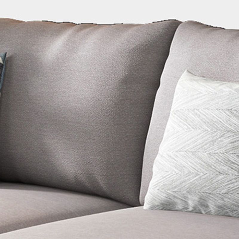 Tessuto moderno divano e chaise del braccio quadrato a forma L moderna con cuscini