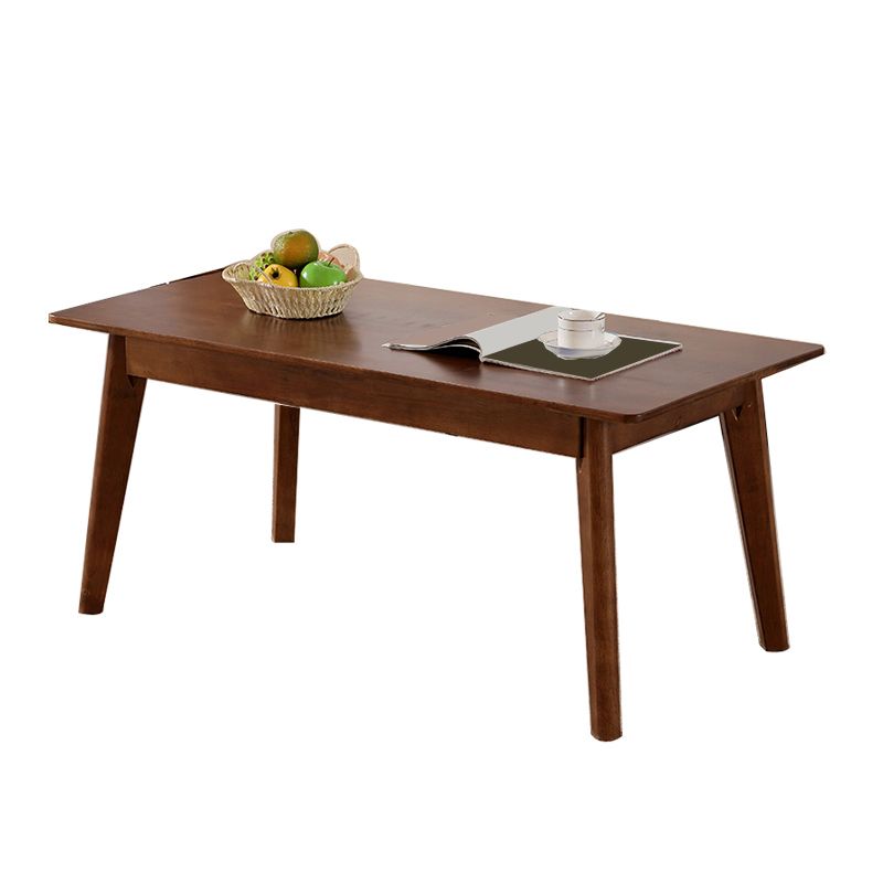 Rechthoekig/vierkante 4 poten Basis massief houten tafel Noordse stijl salontafel