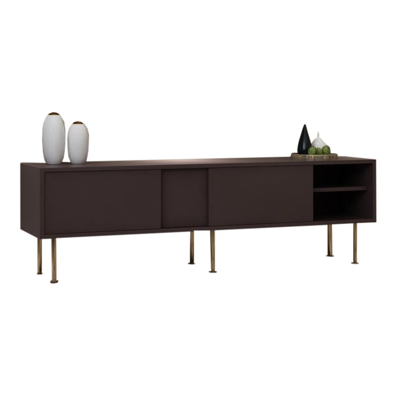 Console multimediale per TV in legno Console multimediale moderna Supporto TV per soggiorno