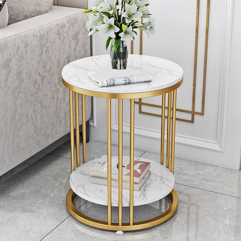 Table d'appoint de canapé à cadre de table rond minimaliste pour le salon