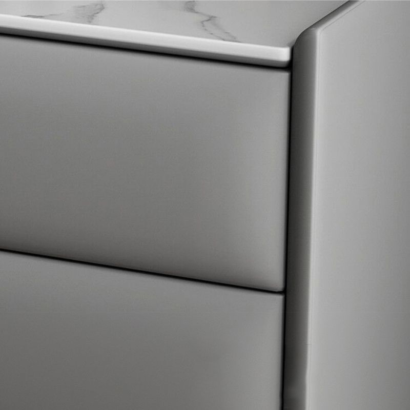 Hedendaags massief hout nachtkastje 18,5 "Tall 2 - lade nachtkastje