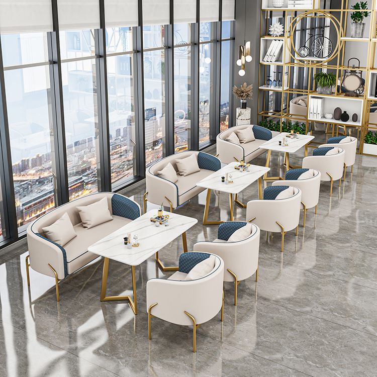 グラムスタイルのダイネットセット1/3/4/5 PCSダイニングチェア付きラウンドストーンダイナーテーブル