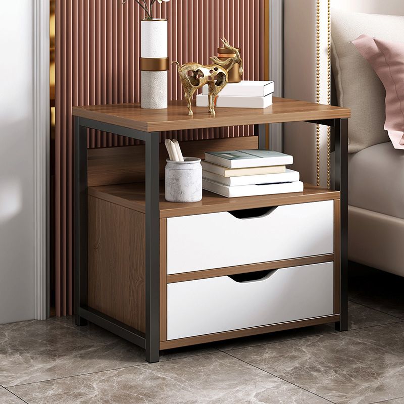 Drawer Storage Accent Table Nightstand Antique Finish Modern Bed Nightstand Clearhalo 'Bedroom Furniture' 'furn' 'furn_night_stand' 'Furniture' 'night_stand' 'Nightstands' 1200x1200_f77625c8-cbbd-45ef-a24a-5181e4bbb39d