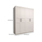 Engineered Wood Wardrobe Armoire Modern White Wardrobe Cabinet