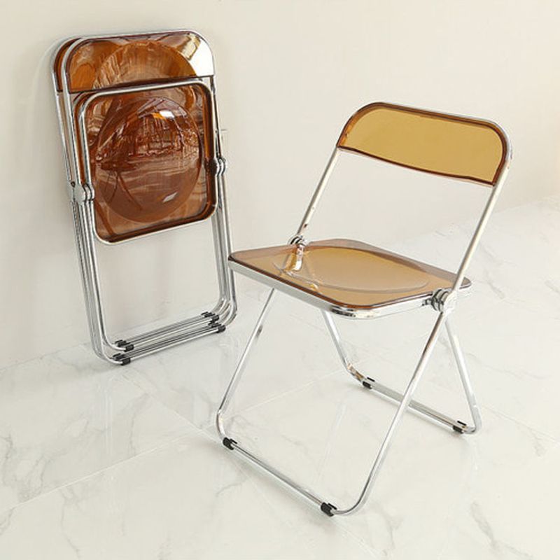 Industrial Style Plastic Dining Armless Chair Open Back Folding Side Chairs Clearhalo ' kitchen&dining_furn' 'Dining Chairs' 'Dining Tables & Seating' 'dining_chair' 'furn' 'furn_dining_chair' 'Furniture' 'furniture_dining_chair' 'Kitchen & Dining Furniture' 'kitchen' 1200x1200_f777c615-7441-4ecc-be1a-70fa278084a0