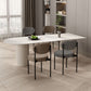 Kitchen Dining Table Modern Stone Dining Table in White and Black Clearhalo 'Dining Tables & Seating' 'Dining Tables' 'dining_table' 'furn' 'furn_dining_table' 'Furniture' 'furniture_dining_table' 'Kitchen & Dining Furniture' 'kitchen' 'kitchen_dining_table' 1200x1200_f77959cd-b4d5-4295-9c3a-1a07d166da89
