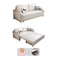 31.49" Tall White Sleeper Sofa Glam Style Biscuit Back Sofa Bed Clearhalo 'furn' 'furn_futons' 'Furniture' 'Futons & Daybeds' 'Futons' 'Living Room Furniture' 1200x1200_f7797614-2d4a-408f-a1b4-9da3d3f53637