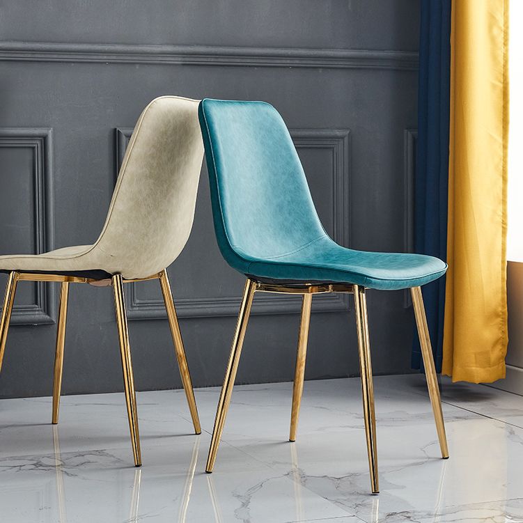 Modern Style Kitchen Chairs Dining Armless Chair with Metal Legs Clearhalo ' kitchen&dining_furn' 'Dining Chairs' 'Dining Tables & Seating' 'dining_chair' 'Furniture' 'furniture_dining_chair' 'Kitchen & Dining Furniture' 'kitchen' 1200x1200_f779967c-d9c6-40af-becf-979116713097