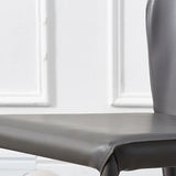 Modern Style Leather Armless Dining Chairs Metal Dining Chair for Home Use