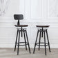 Modern Rotatable Counter Stool Iron Bar Stool with Seat and Pedal