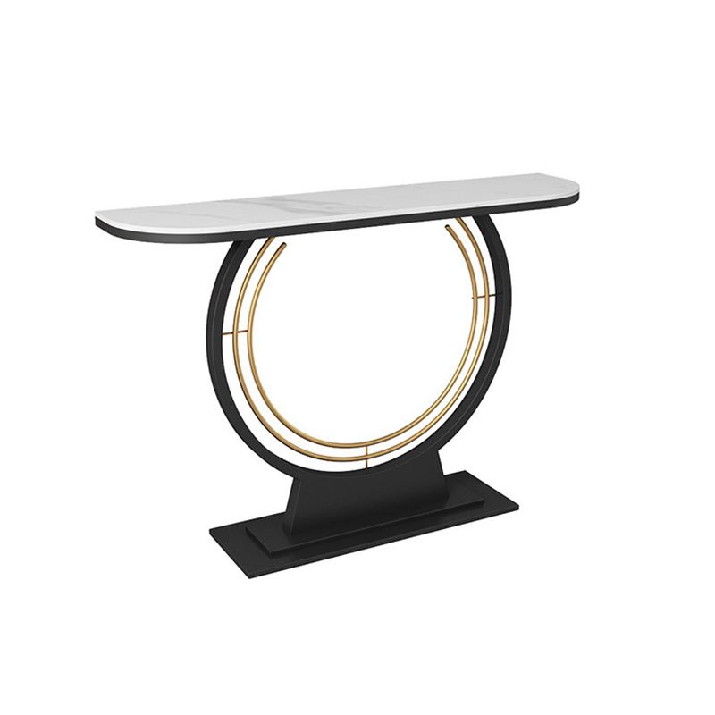 Tavolo con console piedistallo a mezza luna restante resistente ai graffi