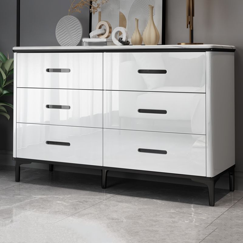 Contemporary Stone Chest Bedroom Storage Chest in White with Drawers Clearhalo 'Bedroom Furniture' 'Dressers & Chests' 'dressers_chests' 'furn' 'furn_dressers_chests' 'Furniture' 1200x1200_f77fef1b-50df-4cec-87a9-3b7bd2e710dc