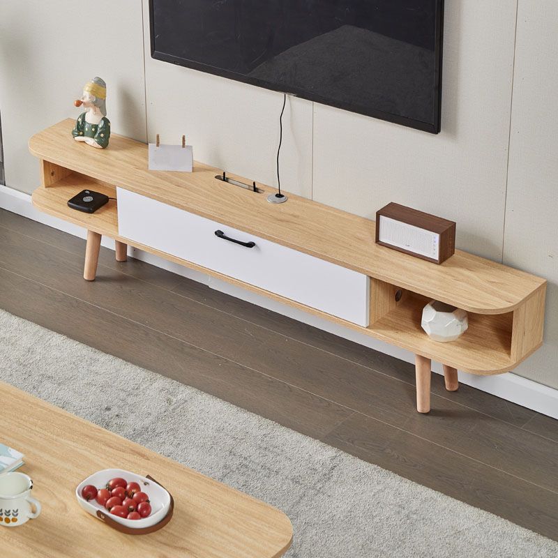 Wooden Media Console TV Stand Contemporary TV Media Stand with Door Clearhalo 'furn' 'furn_tv_stands_entertainment_centers' 'Furniture' 'Living Room Furniture' 'TV Stands & Entertainment Centers' 'TV Stands & Media Storage Furniture' 'tv_stands_entertainment_centers' 1200x1200_f7803b50-3916-4b5a-864c-6f77f4c1ff33