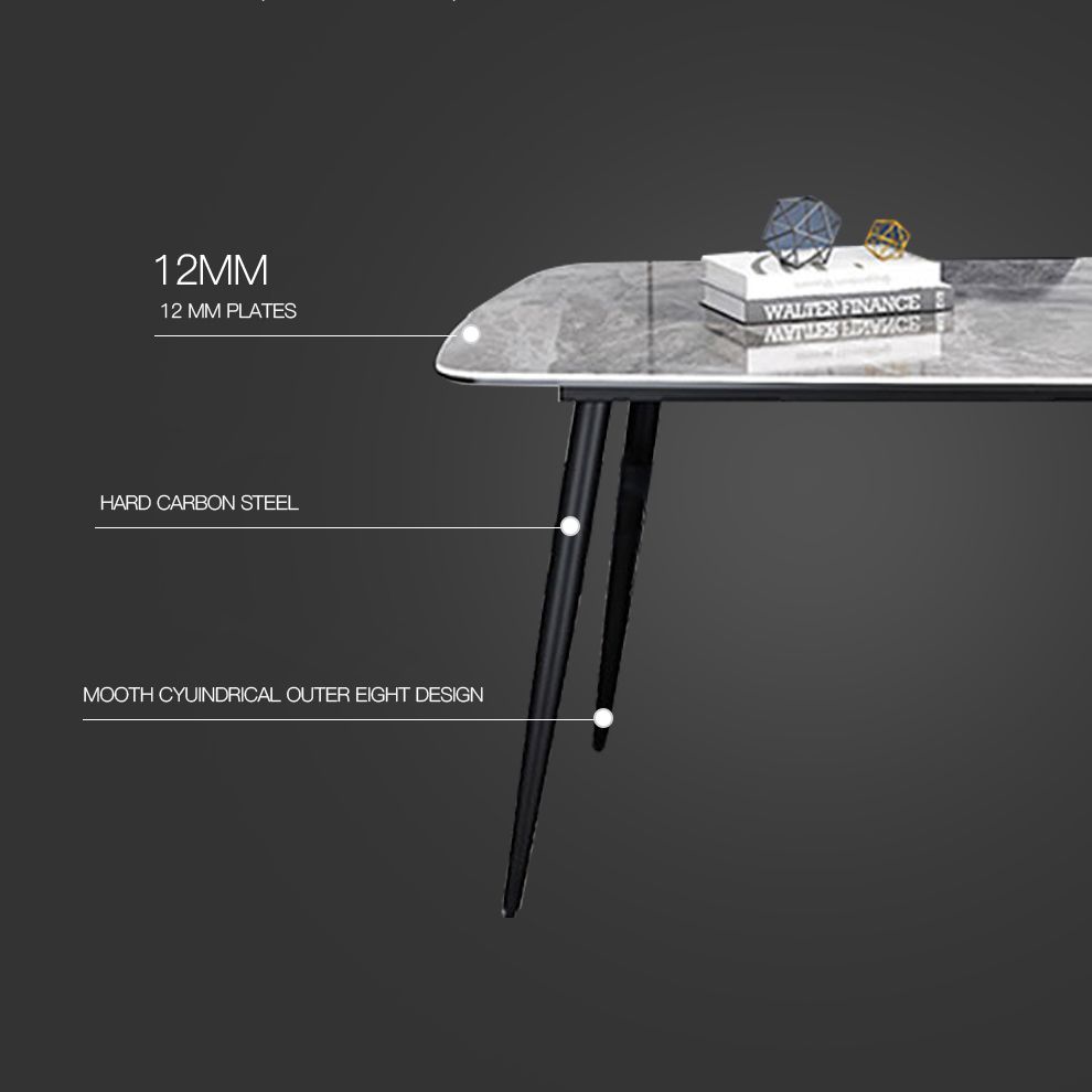 Contemporary Sintered Stone Dining Room Set Fixed Dining Set with Rectangle Table for Restaurant Clearhalo 'Dining Room Sets' 'Dining Tables & Seating' 'dining_room_set' 'furn' 'furn_dining_room_set' 'Furniture' 'furniture_dining_room_set' 'Kitchen & Dining Furniture' 'kitchen&dining_furn' 'kitchen' 1200x1200_f780f4d4-068a-4555-bba4-d7e3ba10bf03